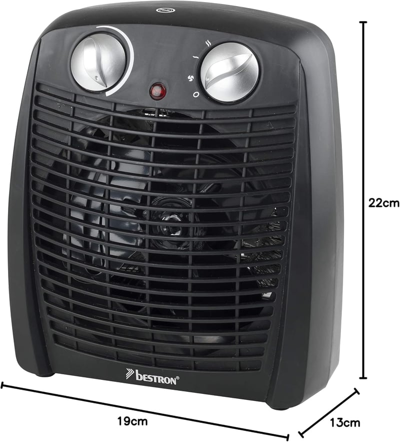 Bestron Elektromos Fűtőtest Fekete - Gyors Melegítés