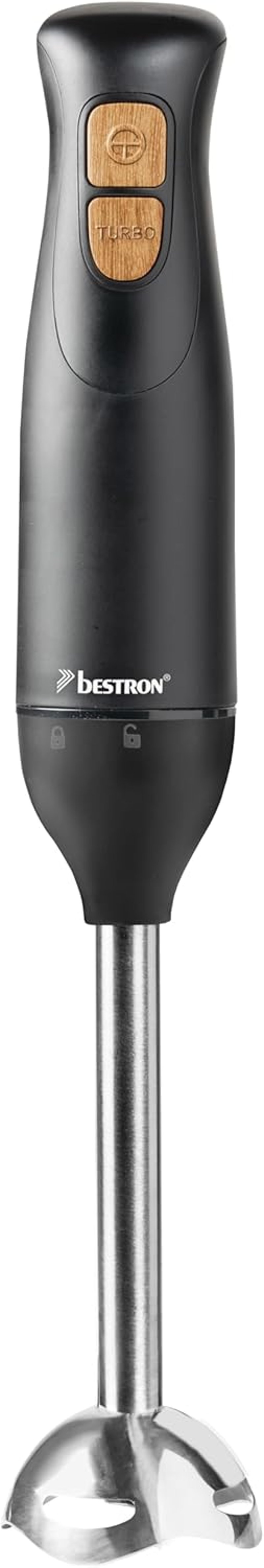 Bestron Kézi Turmixgép 2 Fokozatú Sebességgel és Turbó Funkcióval, Rozsdamentes Acél