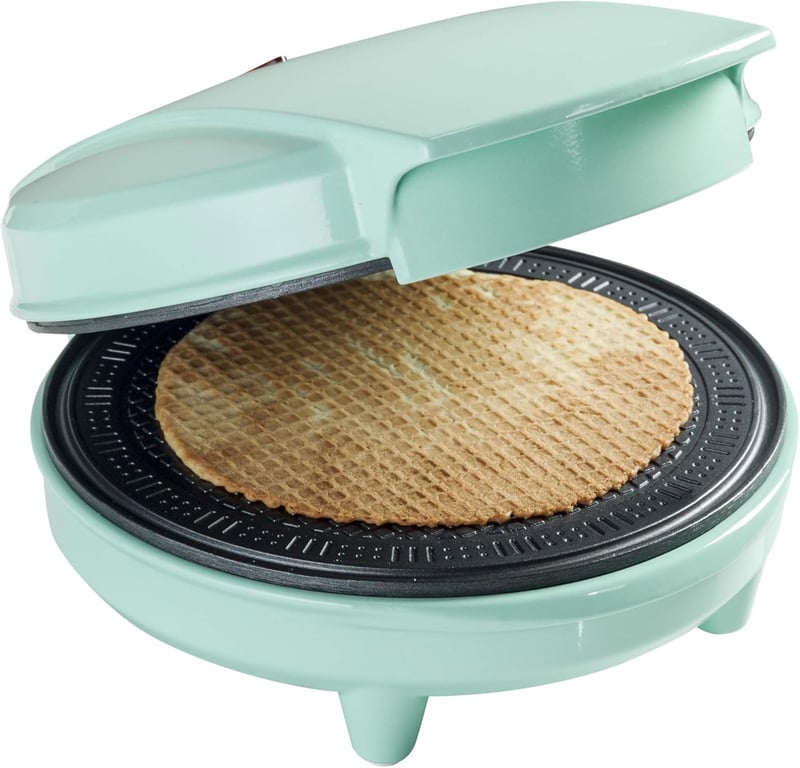 Bestron Kúpgofri Sütő 700W Tapadásmentes Menta Zöld Gofrisütő
