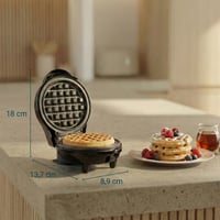 Bestron Mini Gofrisütő Antilengő Bevonattal, 550W, Fekete 3