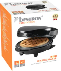 Bestron Mini Gofrisütő Antilengő Bevonattal, 550W, Fekete 6