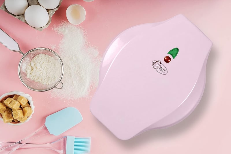 Bestron mini sütemény sütő állatos mintákkal, 700W, rózsaszín, tapadásmentes bevonattal