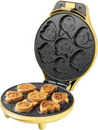 Bestron Mini Sütemény Sütő Állatos Mintákkal, Wafflekészítő 700W Sárga 2