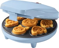 Bestron Mini Sütikészítő Gofrisütő Állat Mintás Tapadásmentes Bevonattal 700W Kék 1