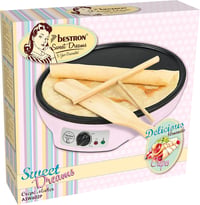 Bestron Palacsintasütő 30cm Retro Design Rozsdamentes Bevonattal 1000W 6