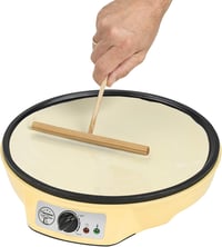Aparat de făcut clătite retro Bestron Sweet Dreams - Ø 30 cm, 1000W, galben 3