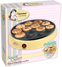 Bestron Poffertjes készülék retro design sárga 800W antilengő bevonattal 5