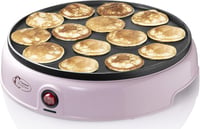 Bestron Poffertjes Retro Mini Gofrisütő Tapadásmentes Bevonattal 800W Rózsaszín 1