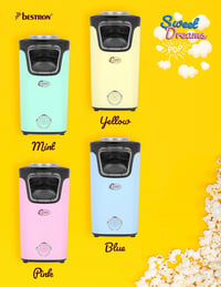Bestron Popcorn Maker Forró Levegős Popcorn Gép Sárga 2 Perc Alatt 5