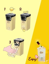 Bestron Popcorn Maker Forró Levegős Popcorn Gép Sárga 2 Perc Alatt 6