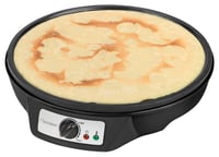 Aparat de făcut clătite Bestron Retro cu diametrul de 30 cm, strat antiaderent, distribuitor de aluat și spatulă, 1000 W, negru 1