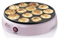 Bestron Sweet Dreams pekač za poffertjes, retro dizajn, neprijanjajuća podloga, 800 W - ružičasti 1