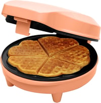 Bestron szív alakú gofrisütő narancssárga, 700W, tapadásmentes bevonattal 1