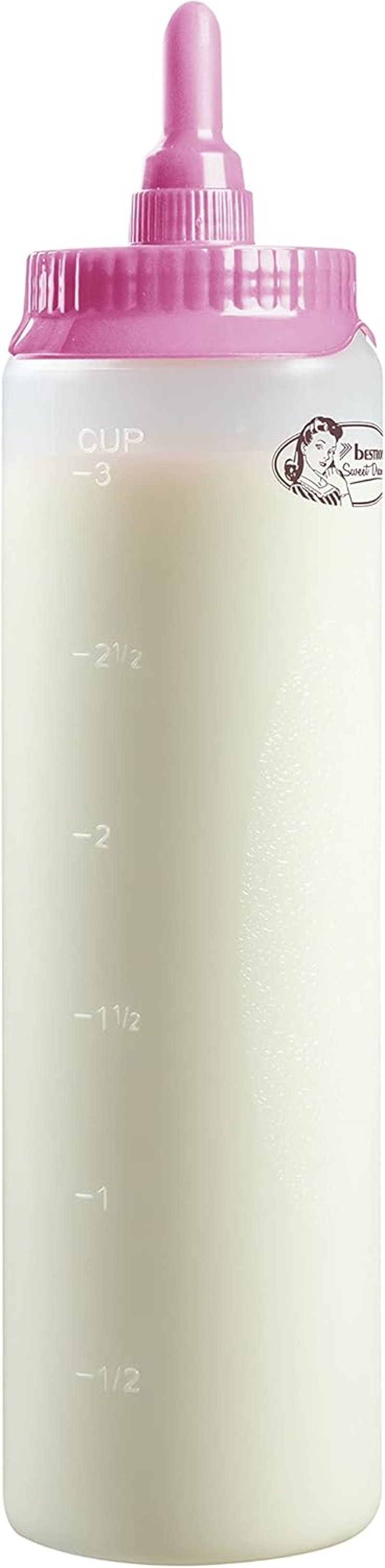 Bestron Tészta Adagoló Mérleg 700ml Palacsinta Fánk Muffin Tésztához Fehér