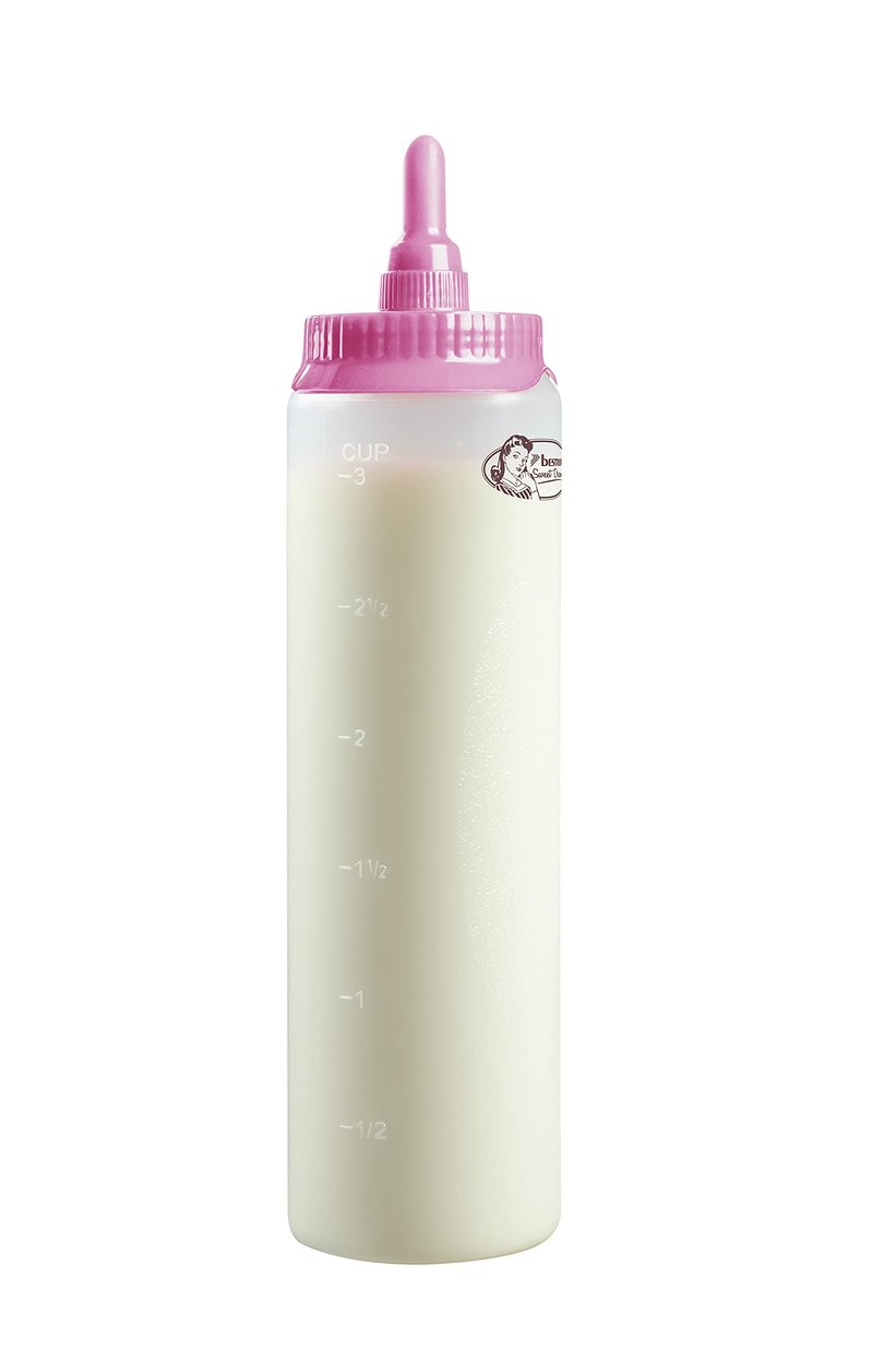 Bestron dozator za tijesto s mjernom skalom, 700 ml - bijela/ružičasta
