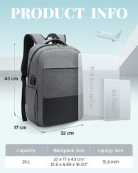 Besttravel Laptop Hátizsák 15,6 Hüvelykes Notebookhoz, Vízálló Iskolai Táska Munkához Utazáshoz Kempingezéshez 3