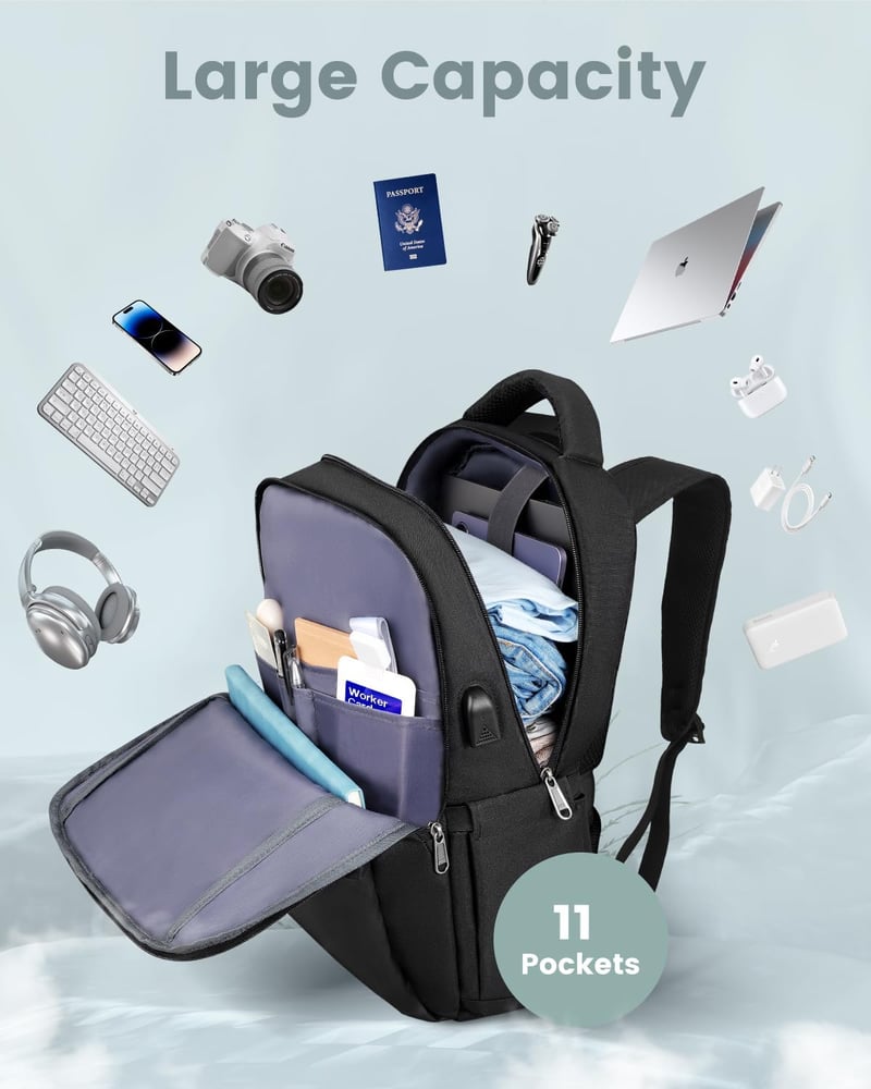 Besttravel Vízlepergető Laptop Hátizsák 15,6 Colos Notebookhoz - Unisex Utazó Táska Munkához, Iskolába, Kempingezéshez