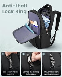 Besttravel Vízlepergető Laptop Hátizsák 15,6 Colos Notebookhoz - Unisex Utazó Táska Munkához, Iskolába, Kempingezéshez 4