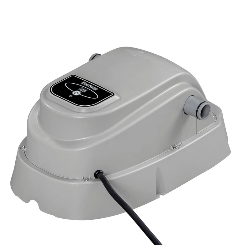 Digitálny ohrievač bazéna Bestway 2800 W pre bazény s objemom 1520 – 17035 l do 40 °C, vrátane hadice, snímača prietoku a bezpečnostného spínača GS