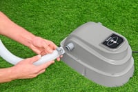 Digitálny ohrievač bazéna Bestway 2800 W pre bazény s objemom 1520 – 17035 l do 40 °C, vrátane hadice, snímača prietoku a bezpečnostného spínača GS 4