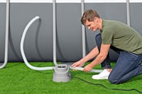 Digitálny ohrievač bazéna Bestway 2800 W pre bazény s objemom 1520 – 17035 l do 40 °C, vrátane hadice, snímača prietoku a bezpečnostného spínača GS 2