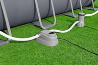Digitálny ohrievač bazéna Bestway 2800 W pre bazény s objemom 1520 – 17035 l do 40 °C, vrátane hadice, snímača prietoku a bezpečnostného spínača GS 6