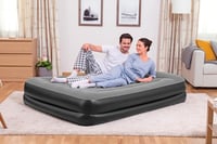 Nafukovacia posteľ pre dvoch Bestway Aeroluxe Queen so zabudovanou elektrickou pumpou, 203 x 163 x 48 cm 2