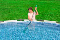 Akumulátorový bazénový vysávač Bestway AquaSurge, 251 cm, nádoba 0,54 litra, tyrkysovo-sivý, ručné ovládanie 8