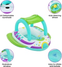 Bestway Autó Formájú Úszógumi Babáknak Többszínű - Space Splash Baby Float 2
