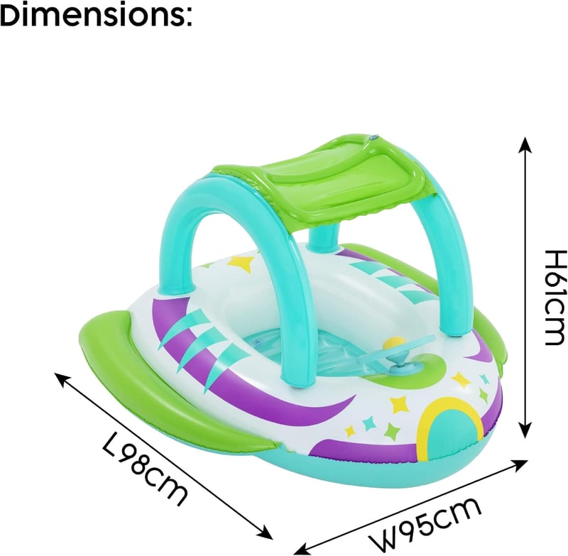 Bestway Autó Formájú Úszógumi Babáknak Többszínű - Space Splash Baby Float
