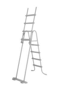 Bezpečnostný bazénový rebrík Bestway 2x4 stupne, výška 122 cm, nosnosť 150 kg, sivý 4