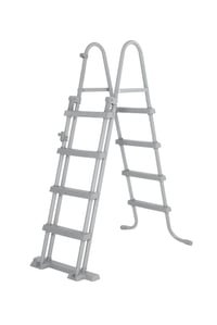Bezpečnostný bazénový rebrík Bestway 2x4 stupne, výška 122 cm, nosnosť 150 kg, sivý 1
