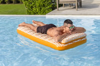 Saltea gonflabilă Bestway Comfort Plush Deluxe cu suport pentru pahar, 169x77,5x30,5 cm, 1 persoană, portocaliu/alb 9