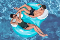 Bestway Cool Comfort dvojmiestne nafukovacie kreslo s operadlom, plavecké koleso pre dospelých pre dvoch 2