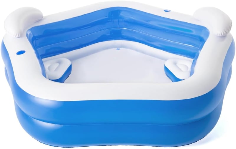 Bestway Családi Medence 213x206x69 cm - PVC Kerti Pancsoló 575 Literes Kapacitással - Gyerekeknek és Felnőtteknek
