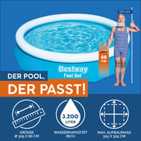 Bestway Fast Set vrtni bazen bez pumpe, 305x66 cm, plavi, okrugli (57456) 3
