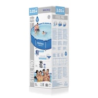 Bestway felfújható kerek medence 305x76 cm fekete A2100544 kerti strandmedence 7