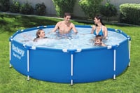 Bestway felfújható kerek medence 305x76 cm fekete A2100544 kerti strandmedence 2