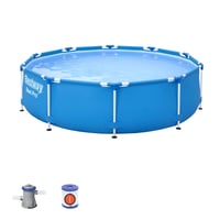 Bestway felfújható kerek medence 305x76 cm fekete A2100544 kerti strandmedence 3