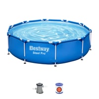 Bestway felfújható kerek medence 305x76 cm fekete A2100544 kerti strandmedence 1