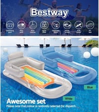 Bestway Felfújható Matrac 161x84 cm - Többszínű Vinyl Úszómatrac Medencébe, 90 kg Teherbírással, Könnyen Tisztítható 5