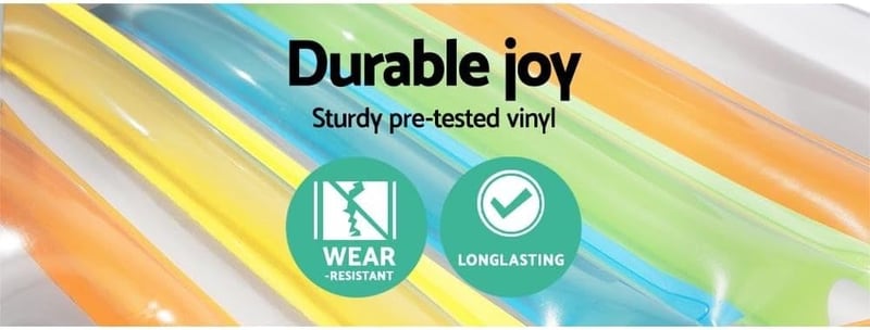 Bestway Felfújható Matrac 161x84 cm - Többszínű Vinyl Úszómatrac Medencébe, 90 kg Teherbírással, Könnyen Tisztítható
