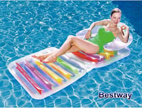 Bestway Nafukovacie ležadlo a kreslo 201 x 89 cm, skladacie plážové kreslo, viacfarebné, do bazéna 6