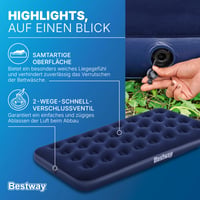 Saltea gonflabilă pentru oaspeți Bestway 188 x 99 x 22 cm - pat gonflabil confortabil pentru musafiri 5