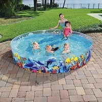 Bestway Fill'N Fun 55031 Nafukovací detský bazén 244x46 cm, záhradný bazénik s motívom klauna očkatého 2