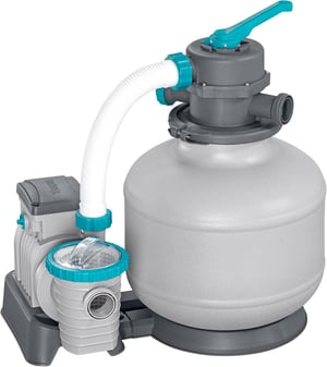 Bestway pješčani filtar s tajmerom, 6056 l/h, 230 W, 6-smjerni ventil, priključak Ø38 mm, manometar, za bazene od 1100 do 39300 litara