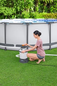 Pompă cu filtru cu nisip Bestway, capacitate 3028 L/800 gal, 62 cm, alb, pentru piscină 2