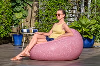 Nafukovacie kreslo Bestway Inflate-A-Chair 112x112x66 cm, ružové, zamatové vinylové ležadlo do interiéru aj exteriéru, pre 1 osobu 2