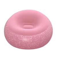 Nafukovacie kreslo Bestway Inflate-A-Chair 112x112x66 cm, ružové, zamatové vinylové ležadlo do interiéru aj exteriéru, pre 1 osobu 10