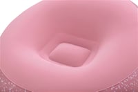 Nafukovacie kreslo Bestway Inflate-A-Chair 112x112x66 cm, ružové, zamatové vinylové ležadlo do interiéru aj exteriéru, pre 1 osobu 7